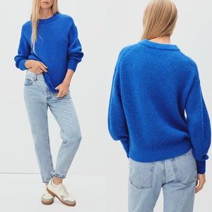 Everlane Blue Crew Neck Sweater